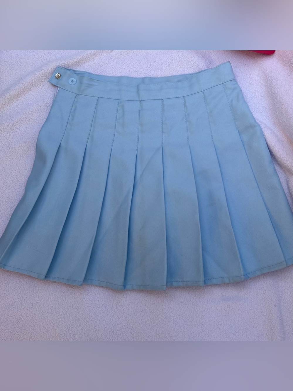 Pleated Light Blue Women's cheerleading Skirt - Classic A-Line Style
